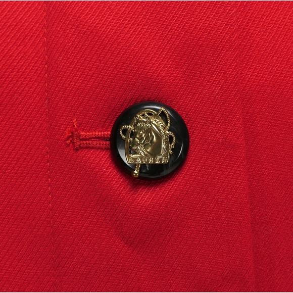 NEW! VTG Ralph Lauren Equestrian Riding Barn Coat Women's 1X Red Cotton Corduroy - Picture 4 of 15